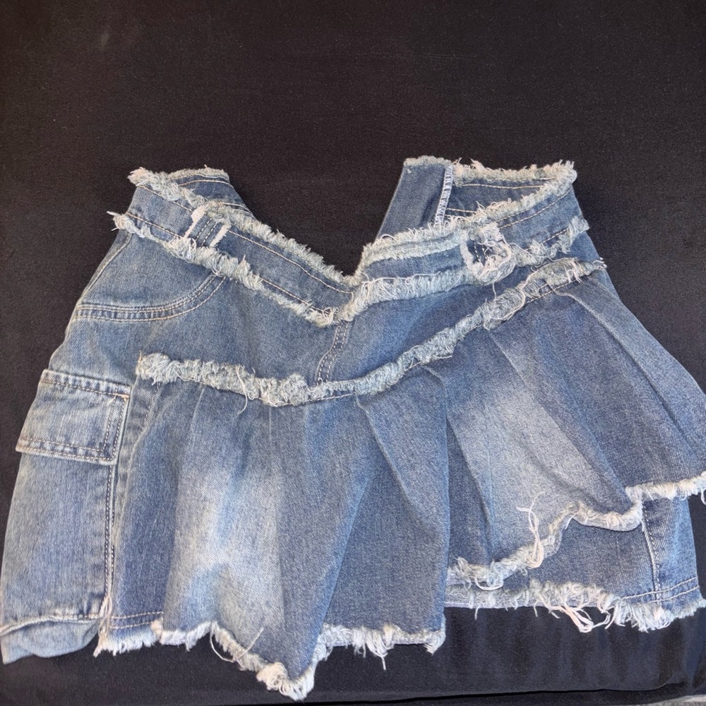 SHEIN Distressed Blue Denim
